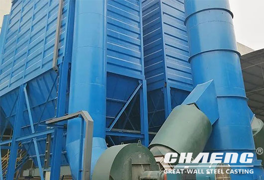 Large bag dust collector used in CHAENG workshop