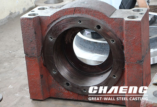 Heavy bearing housing steel casting manufacture